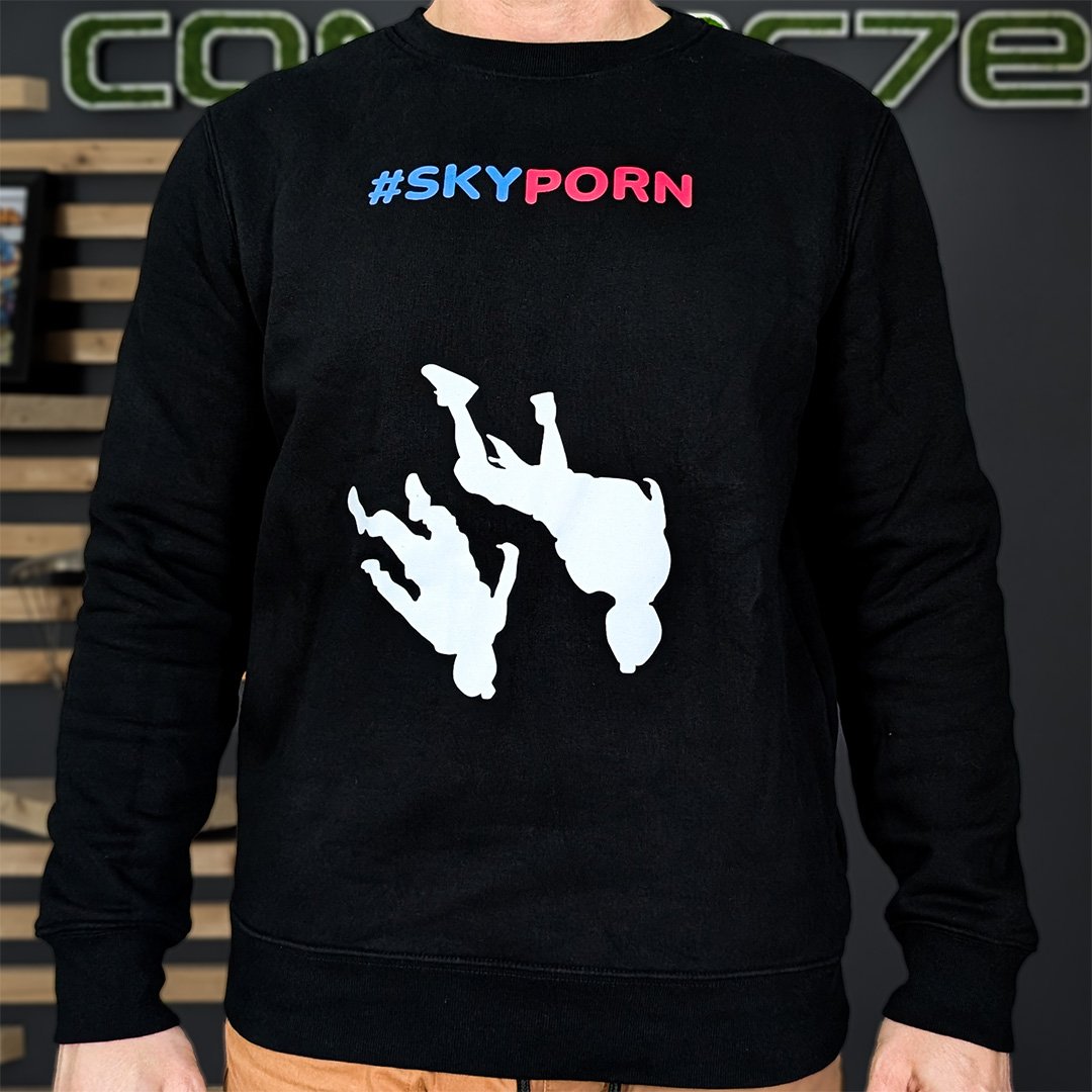 sweat noir skyporn design skydiving silhouette chute libre